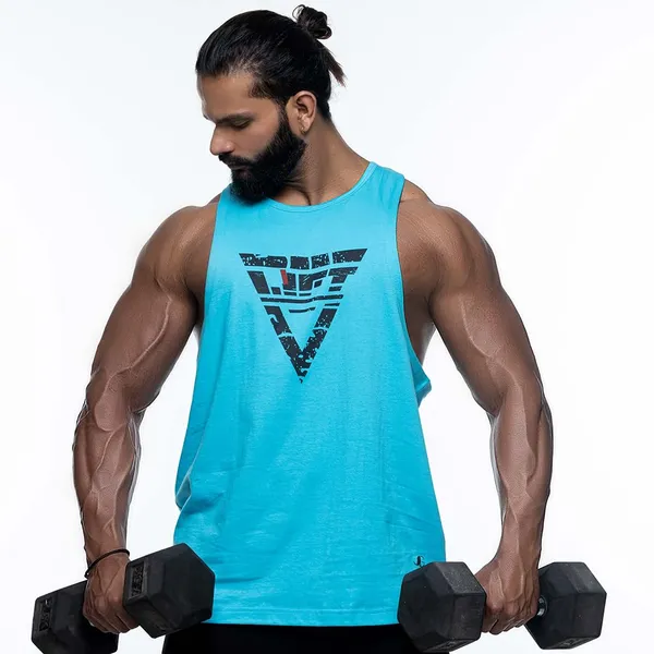 Turquoise_Cotton_Printed_Loose_Fit_Vest_For_Men