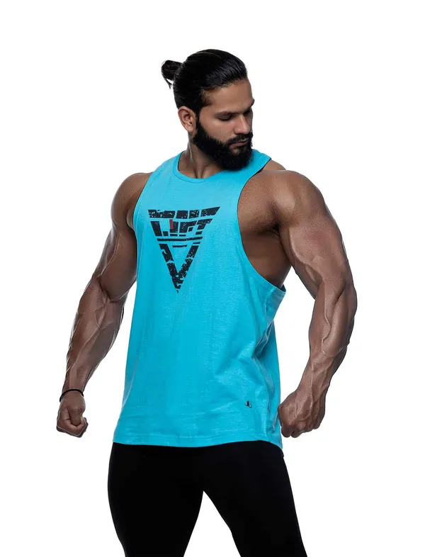 Turquoise_Cotton_Printed_Loose_Fit_Vest_For_Men
