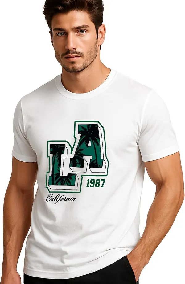 Black_And_White_Polycotton_Printed_T_Shirt_For_Men