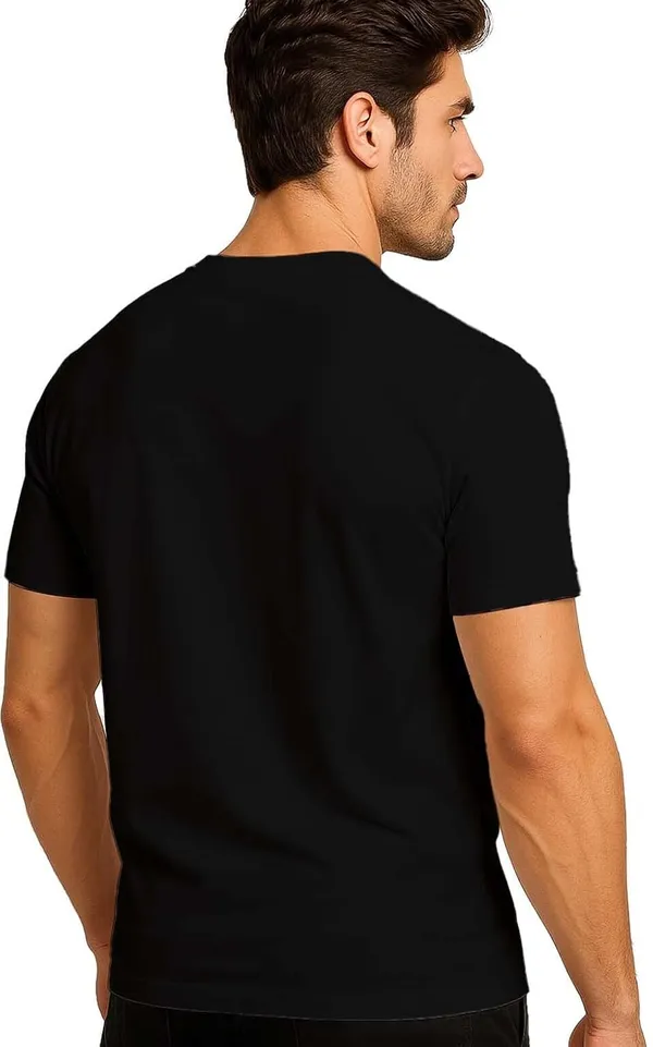 Black_And_White_Polycotton_Printed_T_Shirt_For_Men