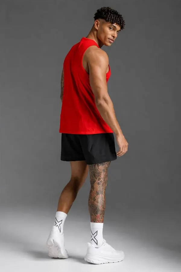 Red_�S_Cotton_Blend_Sleeveless_Vest_For_Men