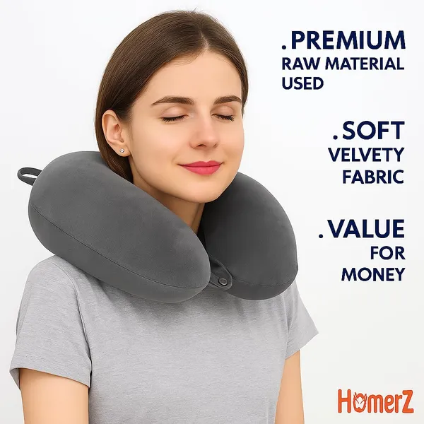 Homerz_Premium_Travel_Neck_Pillow_|_Soft_Velvet_Fabric_|_Ergonomic_&_Orthopedic_Neck_Support,_Pain_Relief_(Grey,_Memory_Standard)