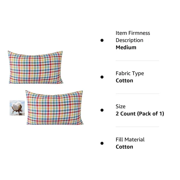 Homerz_Premium_Set_of_2_Organic_Kapas_Pillow,_Dense_Kapas_Filled_Pillow,_Firm,_16x24_inch_Standard_Size_(Set_of_2)