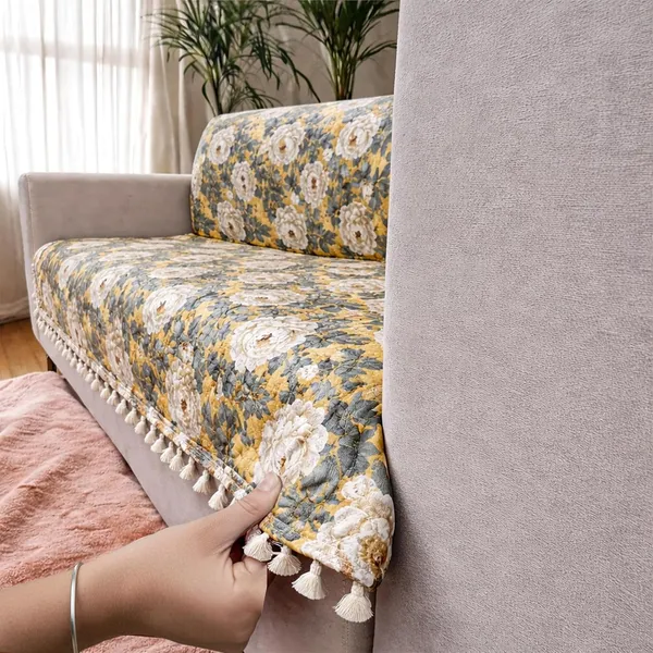 Homerz_Premium_1_Seater-Full_Printed_Quilted_Velvet_Sofa_Slip_Cover_Protector_with_Tassels_(Antique_Garden,_1_Seater-Full)