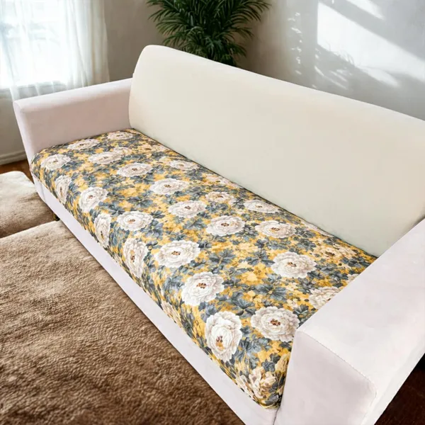 Homerz_Premium_1_Seater-Half_Printed_Quilted_Velvet_Sofa_Slip_Cover_Protector_with_Tassels_(Antique_Garden,_1_Seater-Half)