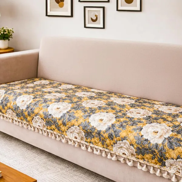 Homerz_Premium_2_Seater-Half_Printed_Quilted_Velvet_Sofa_Slip_Cover_Protector_with_Tassels_(Antique_Garden,_2_Seater-Half)