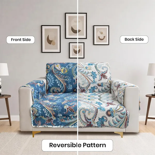 Homerz_Premium_2_Seater_Quilted_Reversible_Sofa_Cover_Mat_with_Pocket_Arms_|_Polyester_Blend_350_GSM_Full_Coverage_&_Back_Belt_for_Stability_(Floraya,_2_Seater)