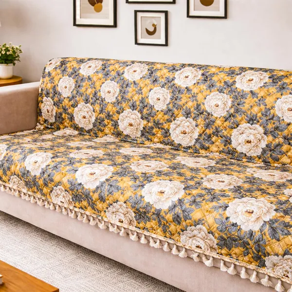Homerz_Premium_5_(3+1+1)_Seater-_Full_Printed_Quilted_Velvet_Sofa_Slip_Cover_Protector_with_Tassels_(Antique_Garden,_5_(3+1+1)_Seater-_Full)