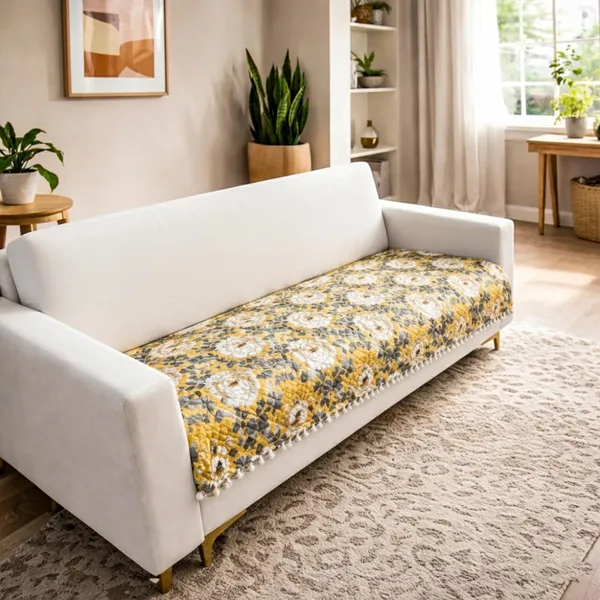 Homerz_Premium_5_(3+1+1)_Seater_-_Half_Printed_Quilted_Velvet_Sofa_Slip_Cover_Protector_with_Tassels_(Antique_Garden,5_(3+1+1)_Seater-_Half)
