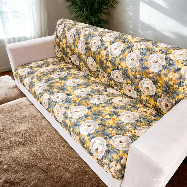 Homerz_Premium_5_(3+2)_Seater-_Full_Printed_Quilted_Velvet_Sofa_Slip_Cover_Protector_with_Tassels_(Antique_Garden,_5_(3+2)_Seater-_Full)