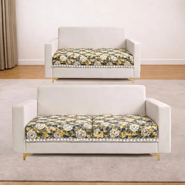 Homerz_Premium_5_(3+2)_Seater-_Half_Printed_Quilted_Velvet_Sofa_Slip_Cover_Protector_with_Tassels_(Antique_Garden,_5_(3+2)_Seater-_Half)
