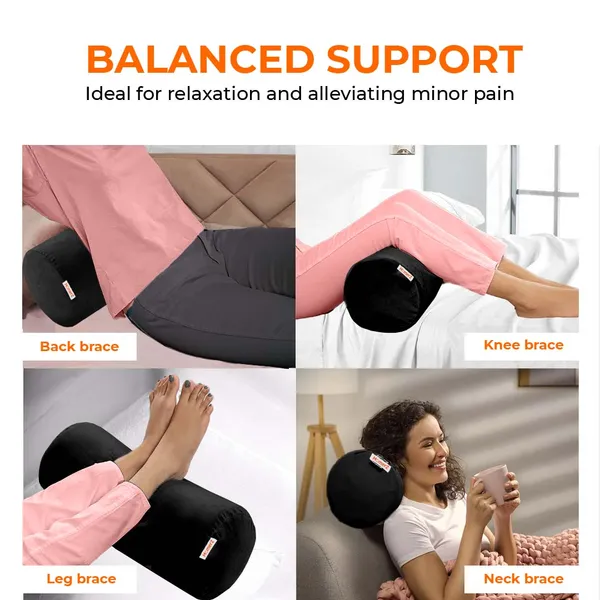Homerz_Premium_Foam_Bolster,_Extra_Firm,_20x9x9_inch_Size,_Velvet_Cover,_Perfect_for_Back_Support
