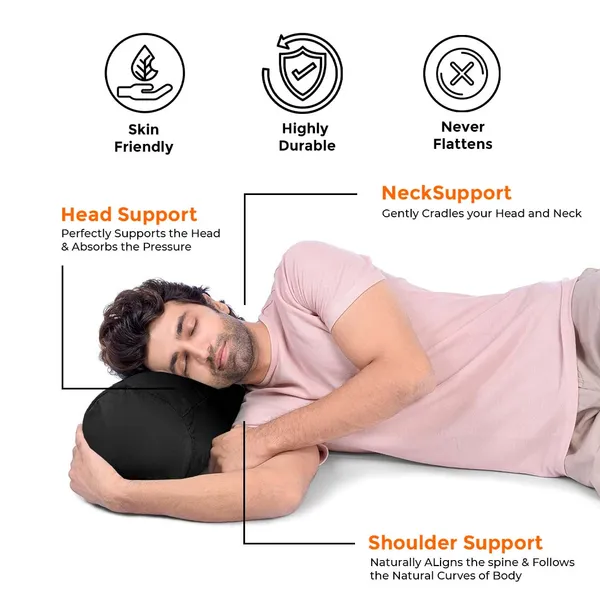 Homerz_Premium_Foam_Bolster,_Extra_Firm,_20x9x9_inch_Size,_Velvet_Cover,_Perfect_for_Back_Support