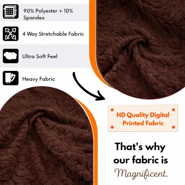 Homerz_Premium_Pack_of_6_Stretchable_Dining_Chair_Cover_with_Frill_Skirt_|_Embossed_Geometric_Printed_Elastic_Chair_Seat_Protector_Slipcover_(Brown,_Pack_of_6)
