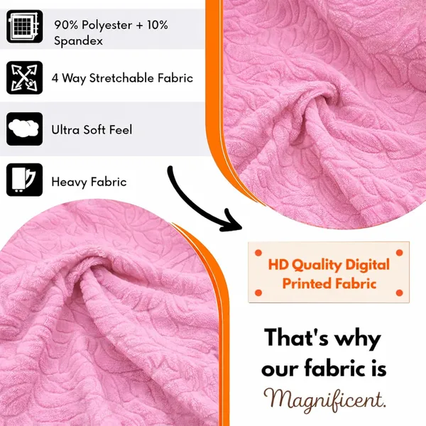 Homerz_Premium_Pack_of_6_Stretchable_Dining_Chair_Cover_with_Frill_Skirt_|_Embossed_Geometric_Printed_Elastic_Chair_Seat_Protector_Slipcover_(Pink,_Pack_of_6)