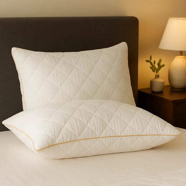 Set_of_2_Quilted_Pillow_for_Sleeping,_Filled_with_virgin_Fiber,_Soft_and_Lofty