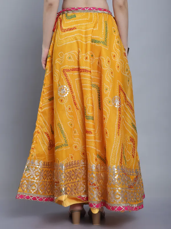 Yellow_Cotton_Kota_Doriya_Printed_Gota_Patti_Work_Skirt_For_Women