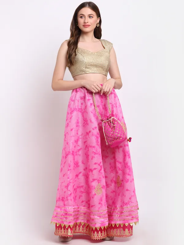 Pink_Cotton_Kota_Doriya_Gota_Patti_Work_Skirt_For_Women