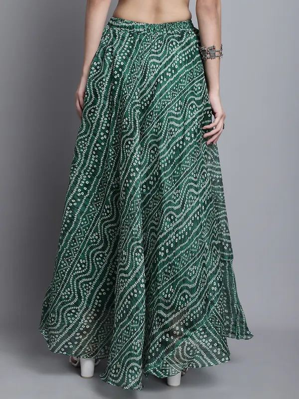 Green_Cotton_Kota_Doriya_Printed_Casual_Skirt_For_Women