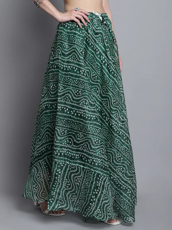 Green_Cotton_Kota_Doriya_Printed_Casual_Skirt_For_Women