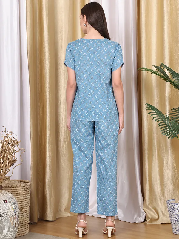 Blue_Cotton_Printed_Casual_Co-Ords_For_Women