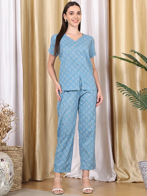 Blue_Cotton_Printed_Casual_Co-Ords_For_Women