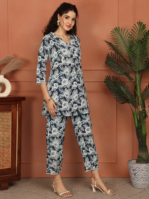 Navy_Blue_Cotton_Printed_Casual_Co-Ords_For_Women