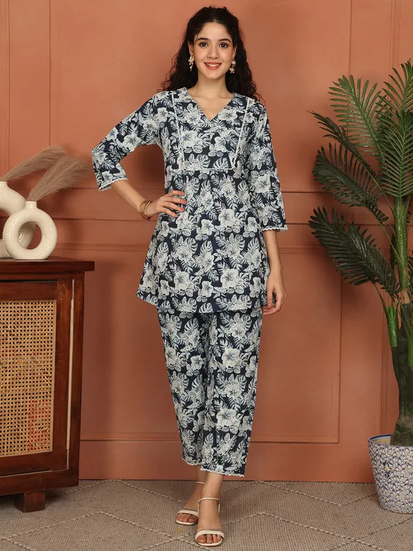 Navy_Blue_Cotton_Printed_Casual_Co-Ords_For_Women