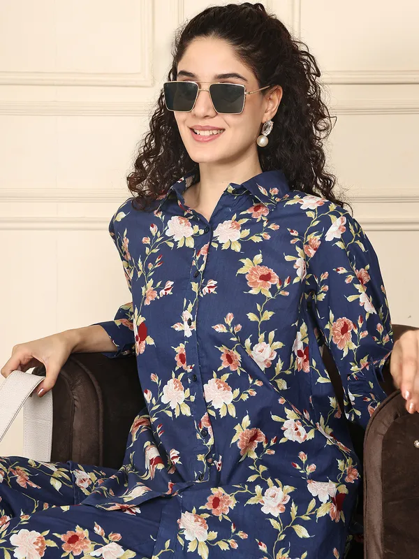 Navy_Blue_Cotton_Printed_Casual_Co-Ords_For_Women