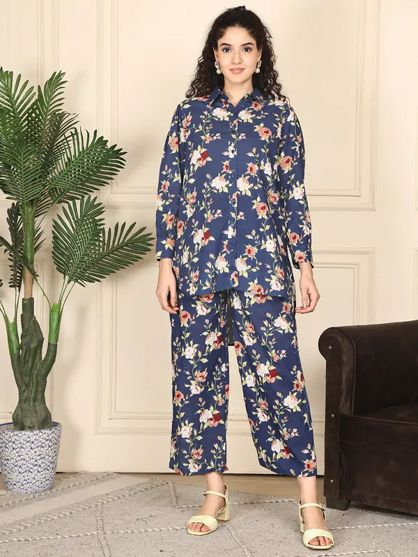 Navy_Blue_Cotton_Printed_Casual_Co-Ords_For_Women