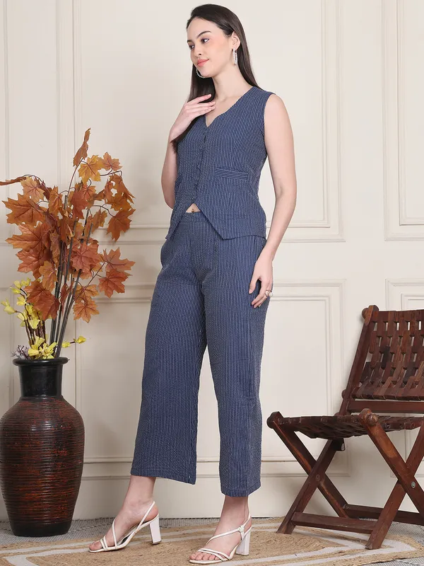 Navy_Blue_Cotton_Striped_Casual_Co-Ords_For_Women
