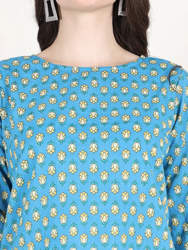 Blue_Cotton_Printed_Casual_Co-Ords_For_Women