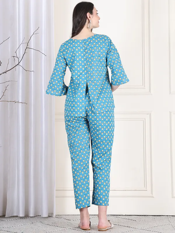 Blue_Cotton_Printed_Casual_Co-Ords_For_Women