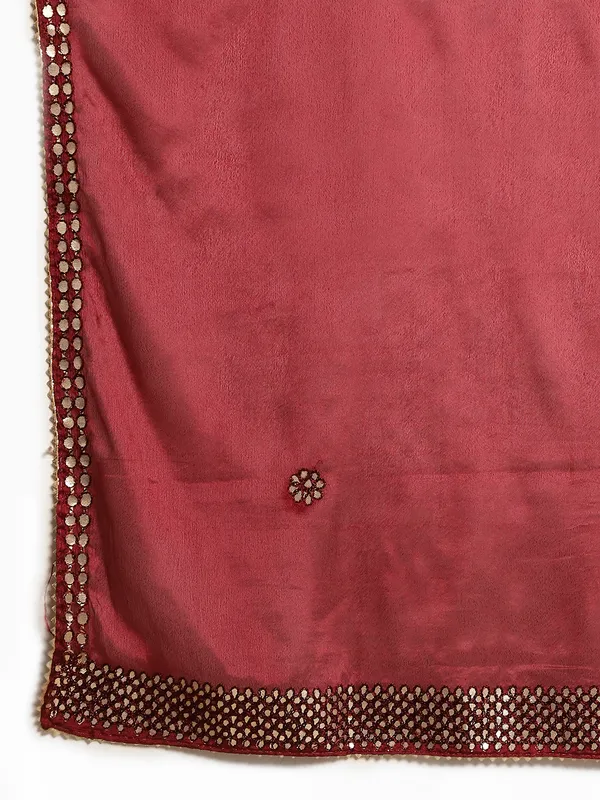 Maroon_Crepe_Gota_Patti_Work_Ethnic_Dupatta