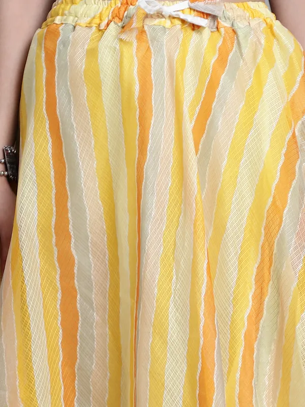 Yellow_Cotton_Kota_Doriya_Printed_Casual_Skirt_For_Women