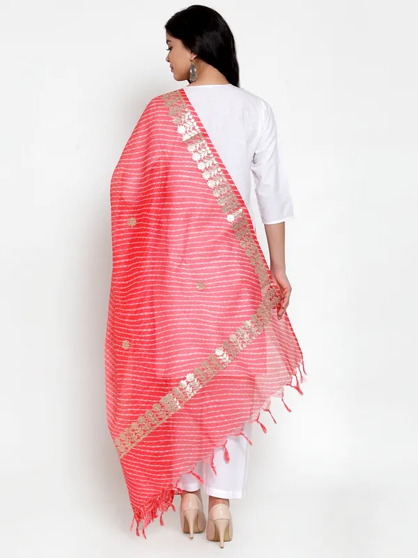 Peach_Cotton_Doriya_Gota_Patti_Dupatta