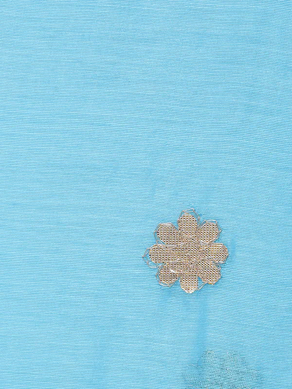 Blue_Chanderi_Cotton_Gota_Patti_Work_Dupatta