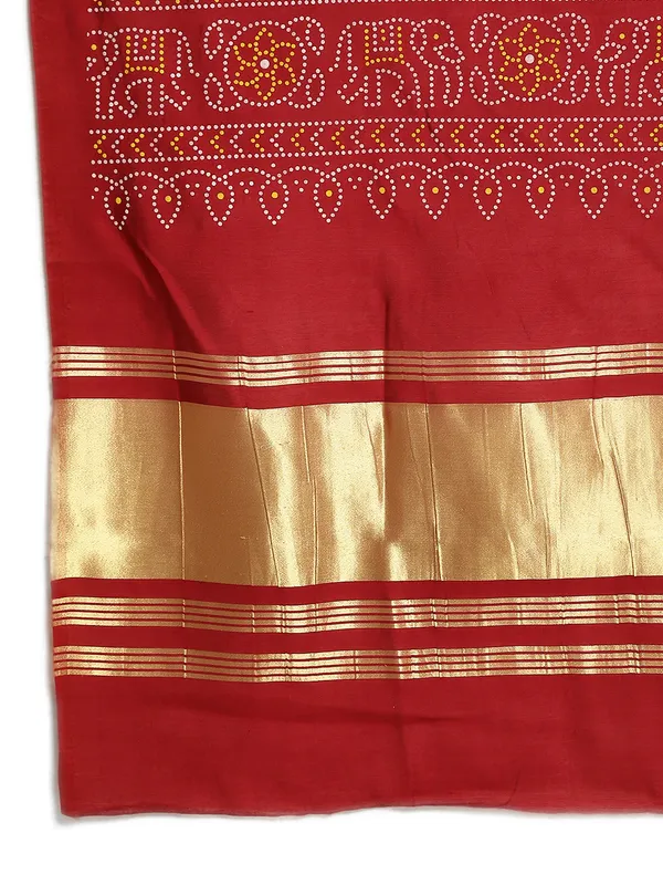 Maroon_Muslin_Bandhej_Ethnic_Dupatta