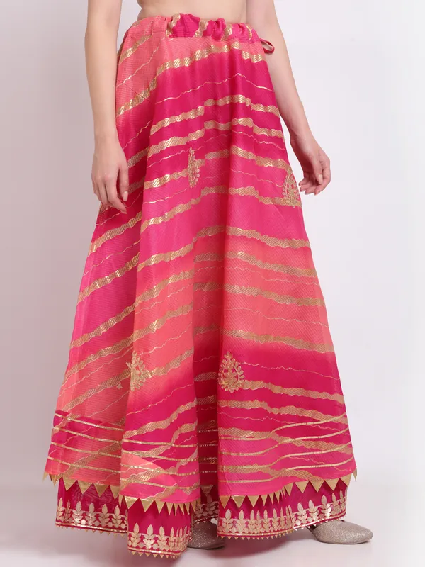 Magenta_Cotton_Kota_Doriya_Gota_Patti_Work_Skirt_For_Women