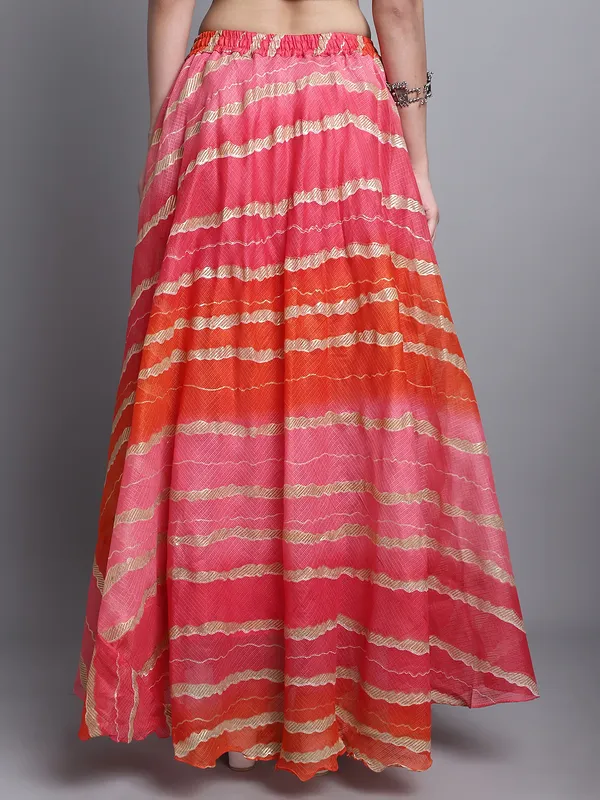 Pink_Cotton_Kota_Doriya_Printed_Casual_Skirt_For_Women