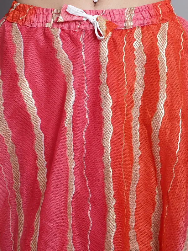 Pink_Cotton_Kota_Doriya_Printed_Casual_Skirt_For_Women