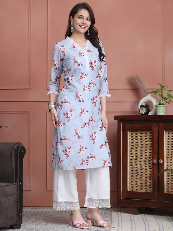Grey_Cotton_Printed_Casual_Kurta_Sets_For_Women