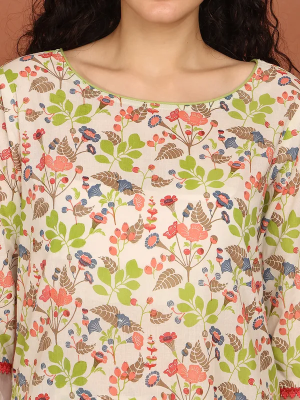 White_Cotton_Printed_Casual_Kurta_Sets_For_Women