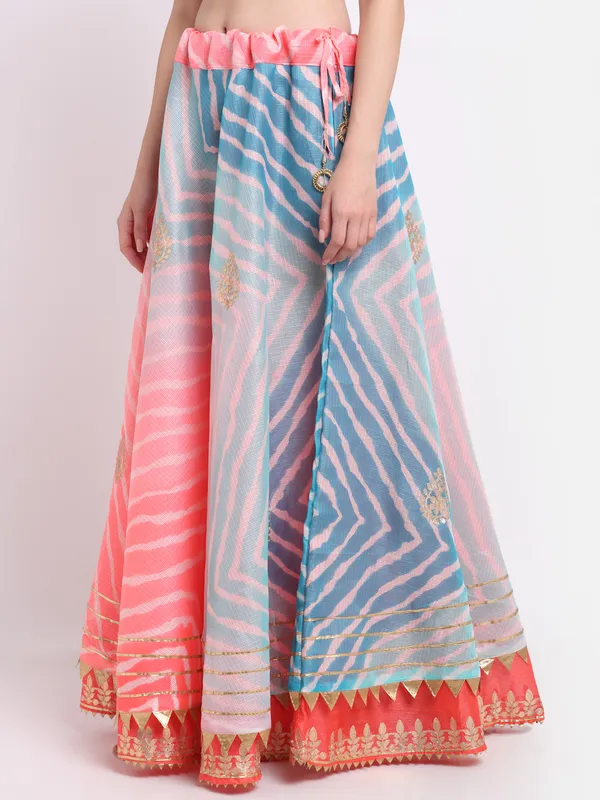 Pink_Cotton_Kota_Doriya_Gota_Patti_Work_Skirt_For_Women