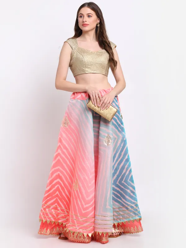 Pink_Cotton_Kota_Doriya_Gota_Patti_Work_Skirt_For_Women