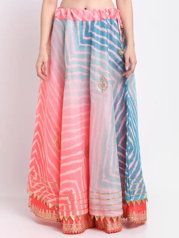 Pink_Cotton_Kota_Doriya_Gota_Patti_Work_Skirt_For_Women