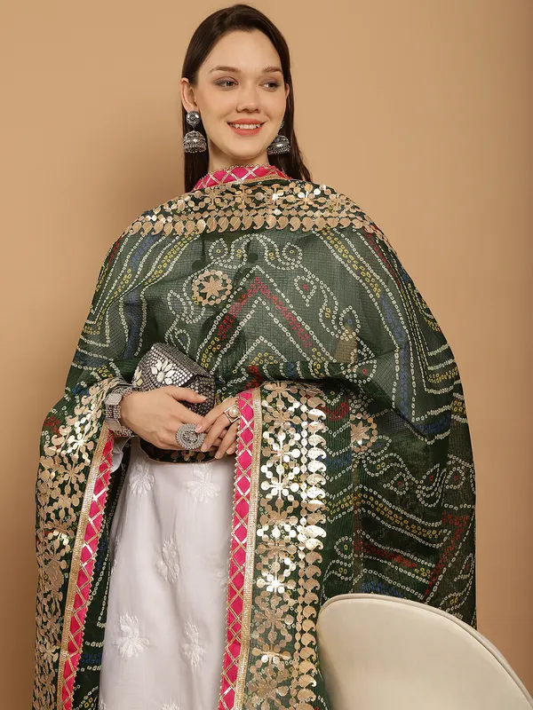 Green_Cotton_Kota_Doriya_Gota_Patti_Work_Dupatta
