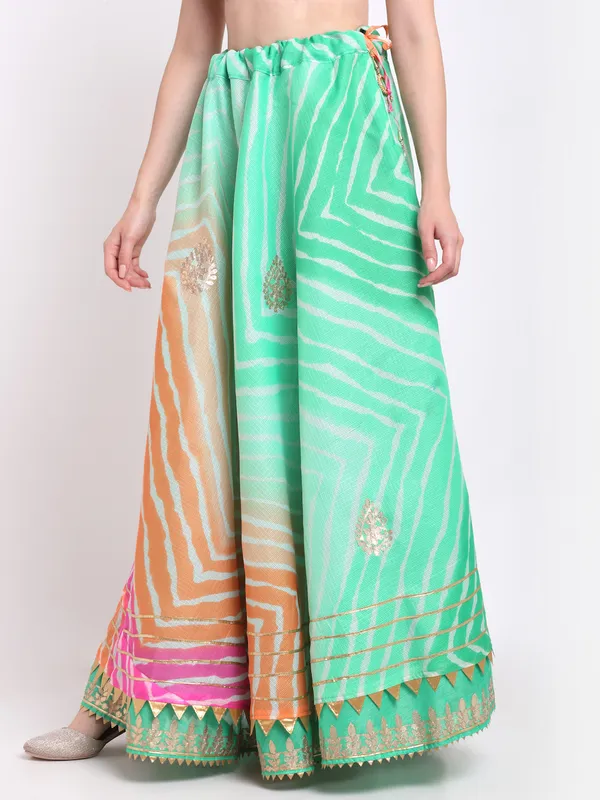Green_Cotton_Kota_Doriya_Gota_Patti_Work_Skirt_For_Women