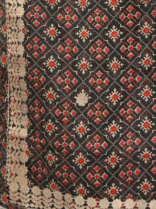 Black_Cotton_Kota_Doriya_Patola_Print_Gota_Patti_Work_Dupatta