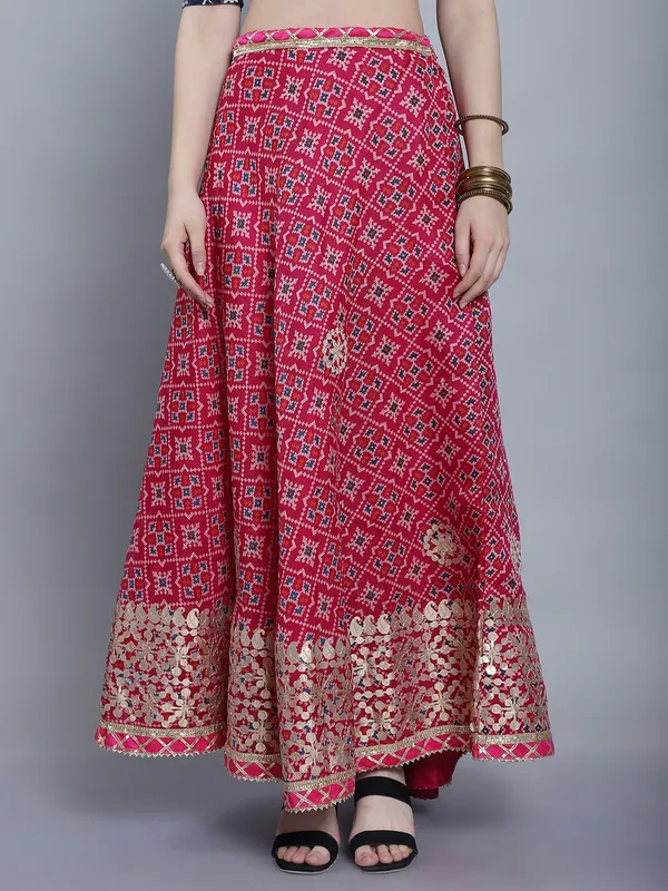 Pink_Cotton_Kota_Doriya_Printed_Gota_Patti_Work_Skirt_For_Women